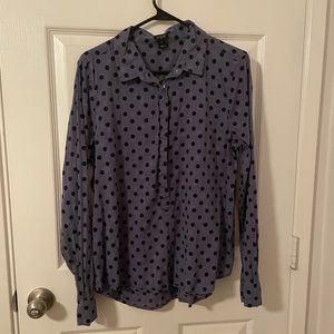 J Crew Polka Dot Blouse - L